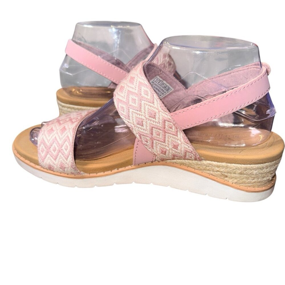 BOBS FROM SKECHERS Beach Kiss Sandals Women’s Size 7 Blush Pink Plush Foam Shoes - Picture 3 of 5